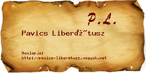 Pavics Liberátusz névjegykártya